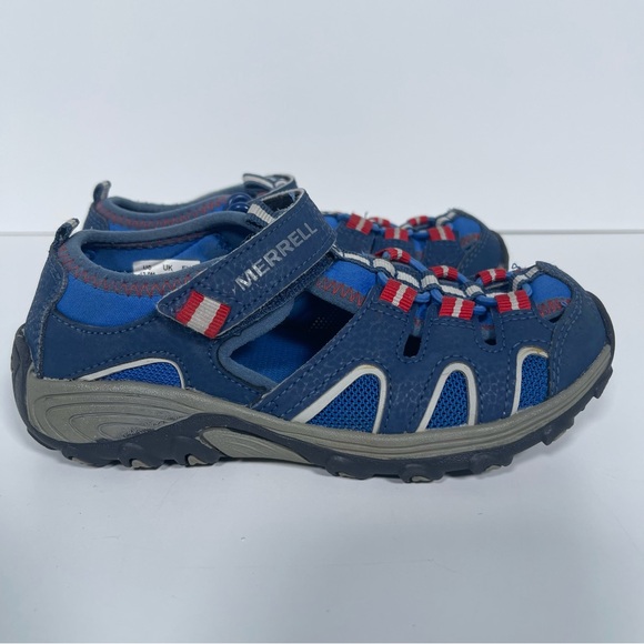 Merrell Boys 13 Blue Red Hydro H20 Hiker Sport Water Closed Toe Sandals Gorpcore - Picture 5 of 13
